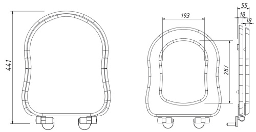 Сиденье для унитаза Caprigo Borgo KFm-BG-B041