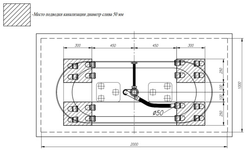 Ванна из искусственного камня Kolpa-San Atys 200x100