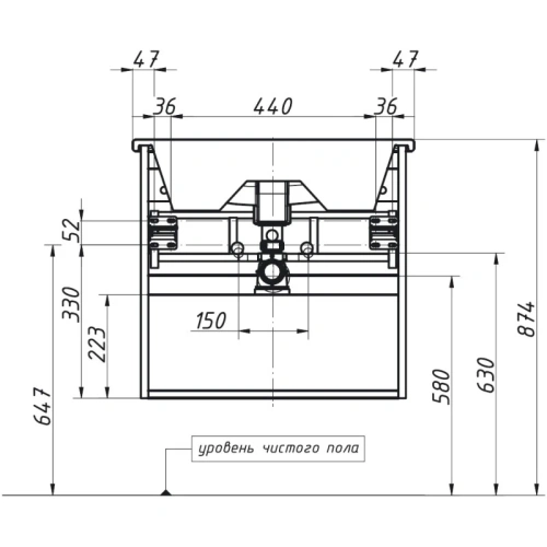 Тумба подвесная Caprigo Novara 60 35915-TP810