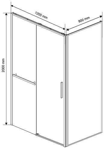 Душевой уголок Vincea Slim Soft VSR-1SS9012CL