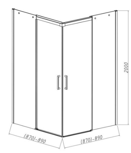 Душевой уголок Vincea Dice VSS-4D900CL