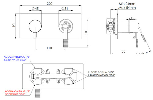 Смеситель для душа Remer Atelier AL93Z