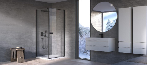 Душевая дверь Kolpa-San Andromeda D 90 black transparent 516610