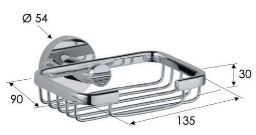 Мыльница Remer Guest GS11NPO, никель матовый брашированный