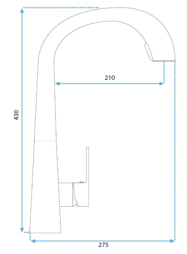 Смеситель для мойки Rea Ross black B5313