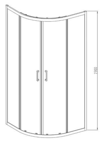 Душевой уголок Vincea Alpha VSQ-3AL900CLB