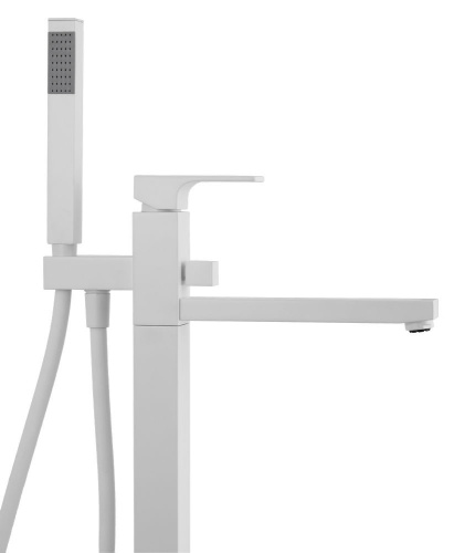 Смеситель для ванны Remer Absolute AU08BO, белый матовый