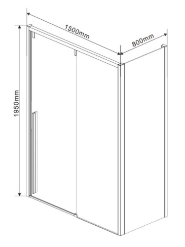 Душевой уголок Vincea Lugano VSR-1L8015CLB-1