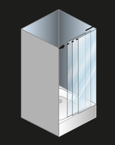 Душевая дверь Kolpa-San Luna TV3D/S 100 silver transparent 510670