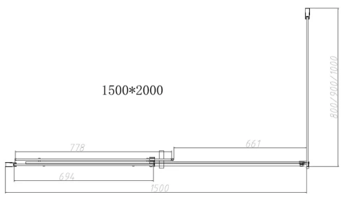 Душевой уголок Vincea Dice VSR-4D1015CLB