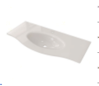 Умывальник Caprigo Nokturn 100 OW15-1314-R007