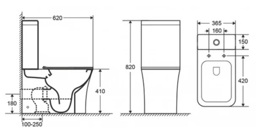 Унитаз напольный Ceramalux 2171-1