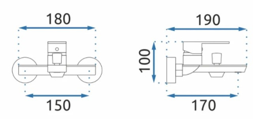 Смеситель для ванны Rea Urban Gold B9914