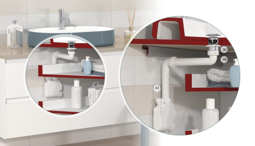 Сифон мебельный 1"1/4 OMP Tea 1650.500.5