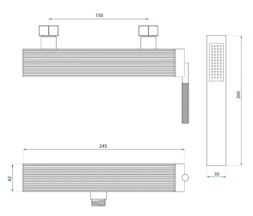 Смеситель для душа Rea Argon gold B7807