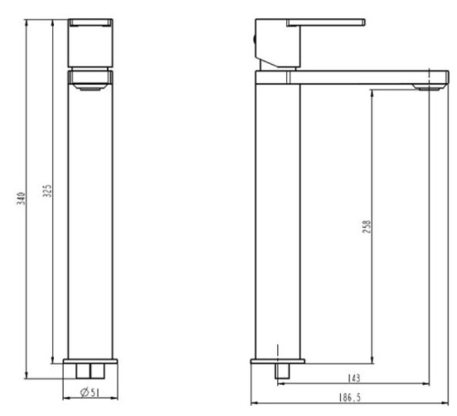 Смеситель для умывальника Caprigo Kub 54-023-crm