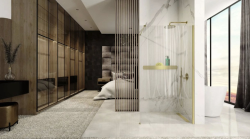 Полка для ванной Rea SF03-600-BG Brush Gold 06009