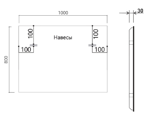 Зеркало Vincea LED 1000x800 VLM-3VN100-2