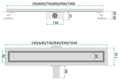 Душевой трап Rea Neox Pro 700 nikiel brush G5808