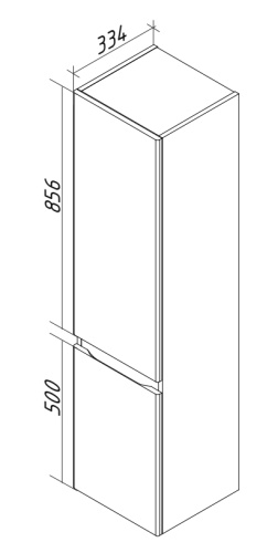 Пенал подвесной Caprigo Forte 35 36150R-SF022