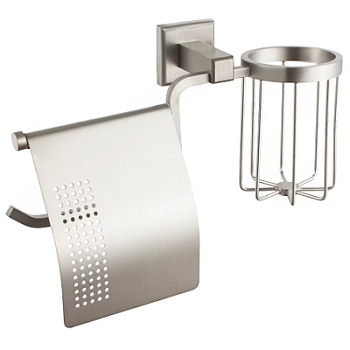 Бумагодержатель с держателем освежителя воздуха Vivi Felice ARGENTO FL1007-S-NICHEL