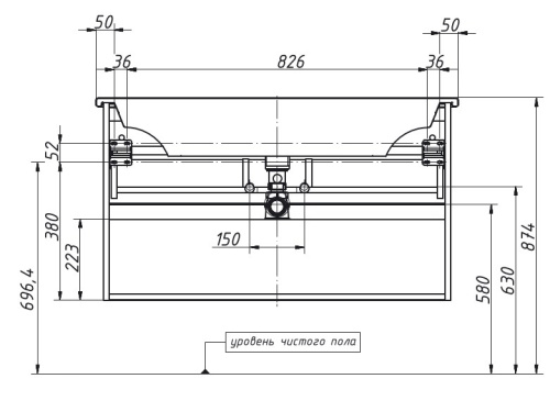 Тумба подвесная Caprigo Novara 100 35917-SF023