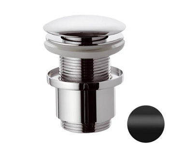 Донный клапан без перелива 1”1/4 Remer 904CC2114NO, черный матовый