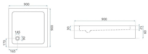 Душевой уголок Rea City Gold Brush 90x90 K6443
