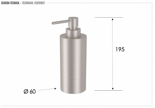 Дозатор настольный Remer INOX SSXI13A, нержавеющая сталь