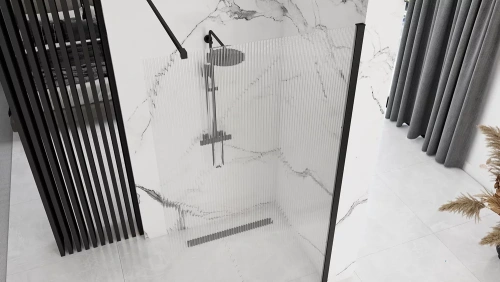 Душевая стенка Rea Aero Intimo black matt 120x200 K4122