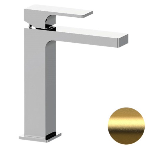 Смеситель для раковины Remer Absolute AU12ABG, золото брашированное