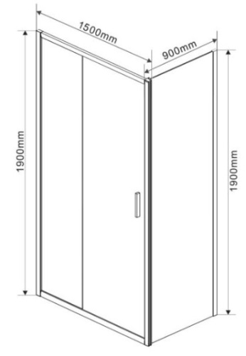 Душевой уголок Vincea Garda VSR-1G9015CLG