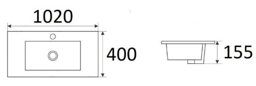 Умывальник CeramaLux 9393-100