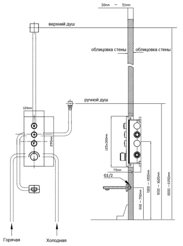 Душевая система Vincea Inspire VSFW-433TI2RGM