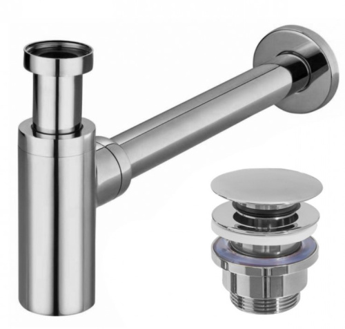 Сифон с донным клапаном универсальным Rea Chrome A5693