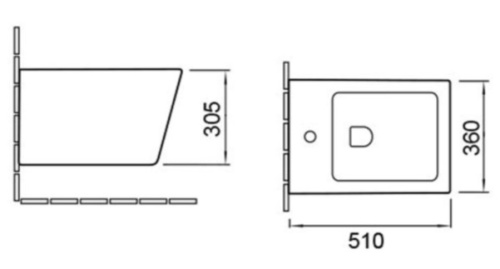 Биде подвесное Vincea Q-Line VB1-12G1B