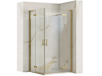 Душевой уголок Rea Hugo Double gold brush 90x90 K6609