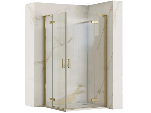 Душевой уголок Rea Hugo Double gold brush 90x90 K6609