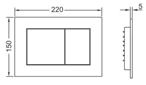Кнопка смыва Tece Now 9240418 никель
