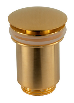 Донный клапан с переливом 1”1/4 Remer 905CC114BG, золото брашированное