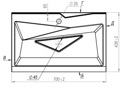Умывальник Andrea Lambo 700