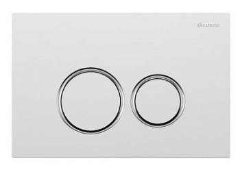 Кнопка для инсталляции Caprigo DEW ABS белая-хром DA001-white-crm
