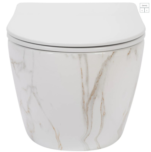 Унитаз подвесной Rea Carlos Flat Rimless Aiax Shiny C6385