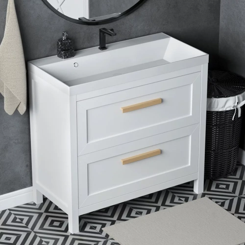 Тумба напольная Vela Фаворит массив 90Н (белый) TU67106