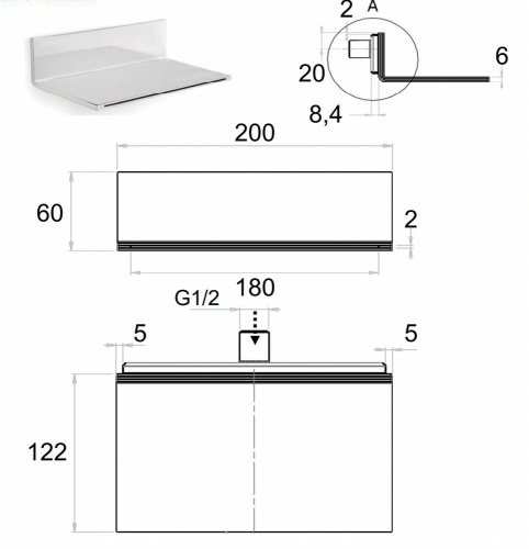 Излив настенный Remer 359XL