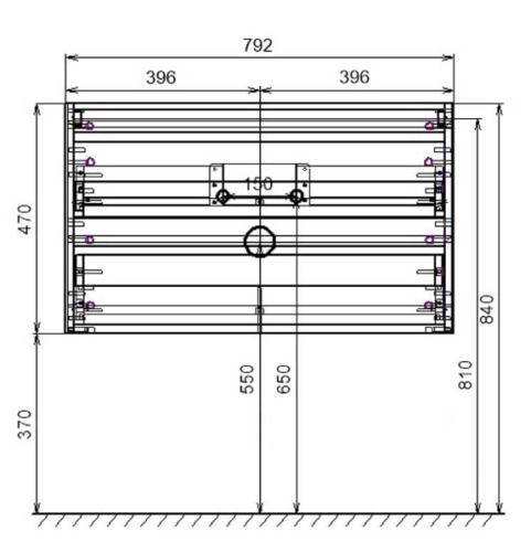 Тумба подвесная Vincea Luka 800 T.Oak VMC-2L800TO