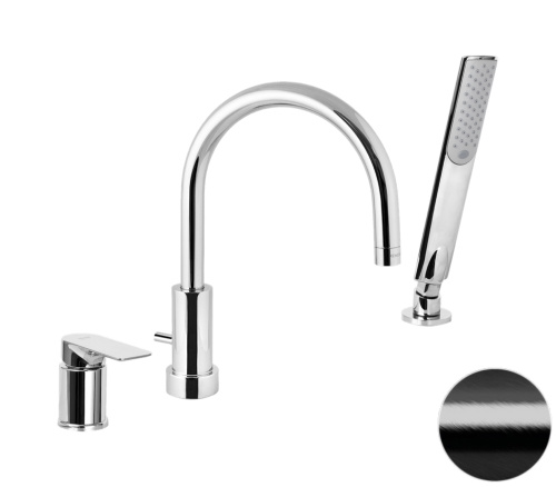 Смеситель для ванны Remer Infinity I07CFP, черный брашированный хром