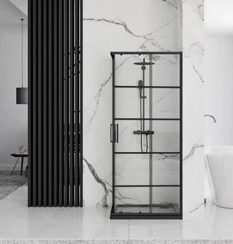 Душевой уголок Rea Concept Black 80x80 K5479