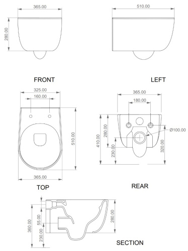 Унитаз подвесной GSG Ceramic Design Hit! Fumo Matt HIWCSO038