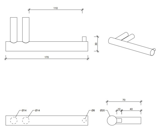 Бумагодержатель Decor Walther Bar TPH1 0856682